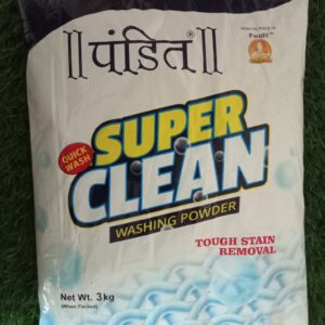 Pandit Super Clean Washing Powder Tough Stain Removal , 3Kg